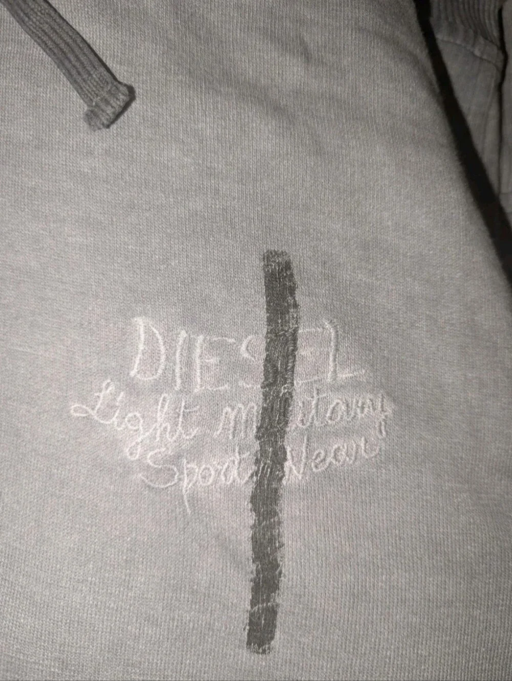 Diesel Light Military 978 Sportswear Grey Hoodie , XXL Mens